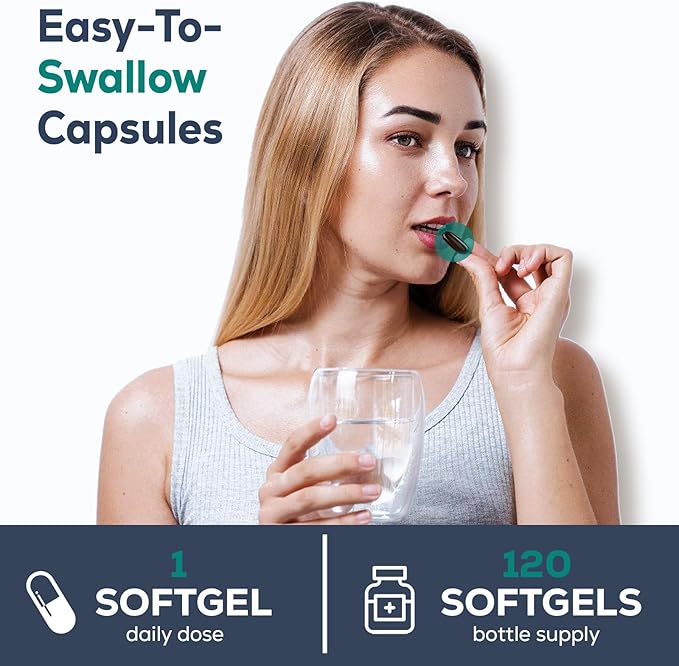 Liposomal L-Theanine 500mg, Complex with GABA 200mg & Magnesium 100mg, Extra Strength Supplement for Calm, Relaxation & Focus, Gluten Free - 120 Capsules