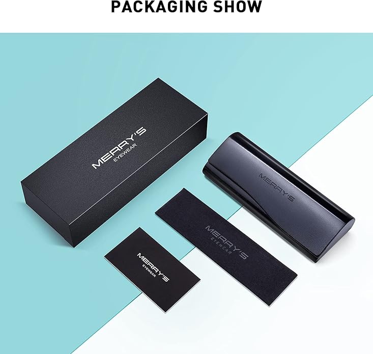 MERRY'S Fashion Blue Light Blocking Glasses - Reading Glasses Metal Frame Spring Hinge Readers for Men Eyeglasses