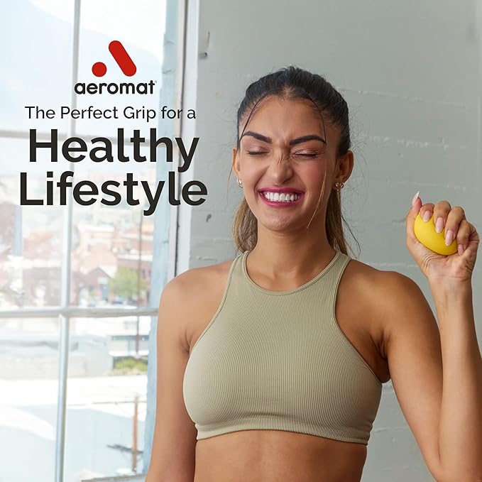 Ecowise Hand Grip Strengthener - 2 Lemon Soft & Firm Stress Balls for Adults, Squeeze Ball Hand Exercisers for Strength, Squishy Stress Ball for Wrist Strengthener, Hand Therapy Ball, Squish Ball