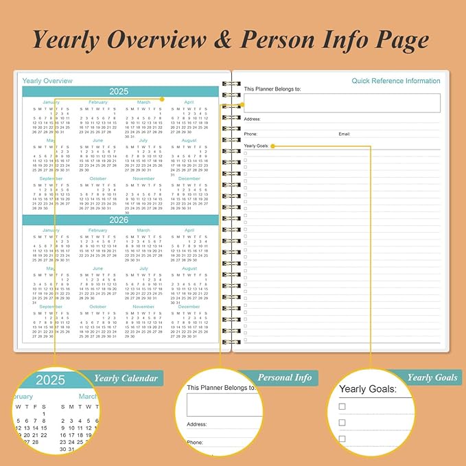 2025-2026 Planner - 17 Months Weekly & Monthly Planner from August 2025 - December 2026, Academic Planner 2025-2026 with Elastic Closure, Inner Pocket, 8.5" x 11", Rose Flower