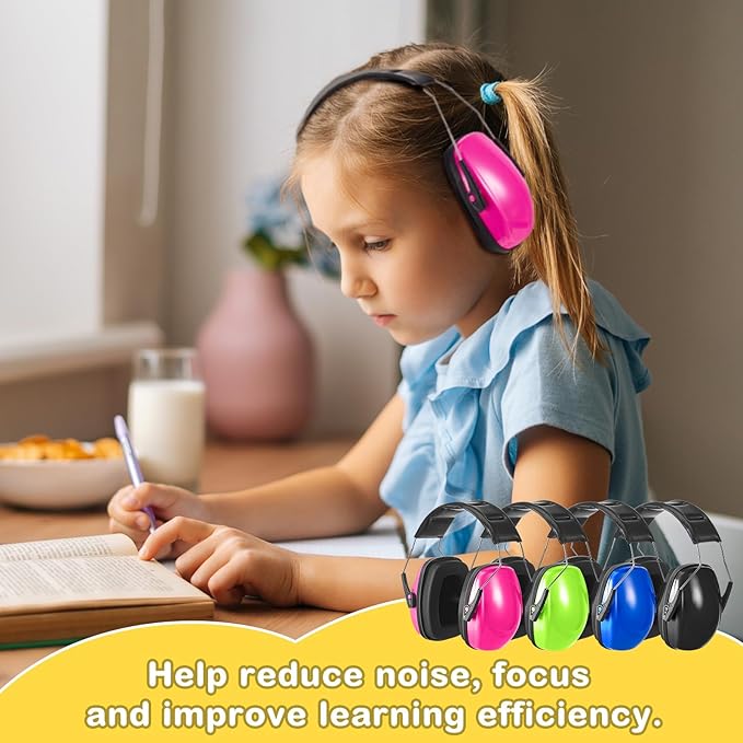 Amylove 12 Pcs Kids Ear Protection Noise Cancelling Headphones Ear Muffs Bulk 27db Adult Noise Reduction Hearing Earmuff(Universal Fit (kids & Adults),Fresh Style,Bright Color)