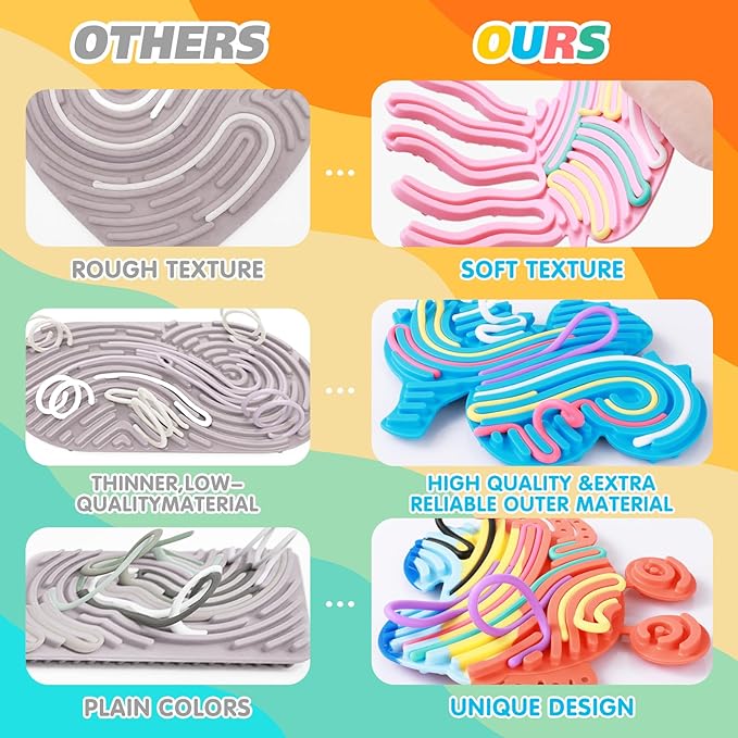 1Pcs Seahorses Sensory Activity Board, Fidget Sensory Toys for Kids Adults, Duble Sided Design Busy Board for Fine Motor Skill, Calm Down Fidget Toy for Stress Relief, Calming, Focus, and Autism