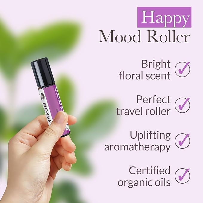 Pranarom - Happy Mood Roller Wellness Blend 8ml - for Wellness Seekers - Aromatherapy for Relaxation - Uplifting Organic Essential Oils