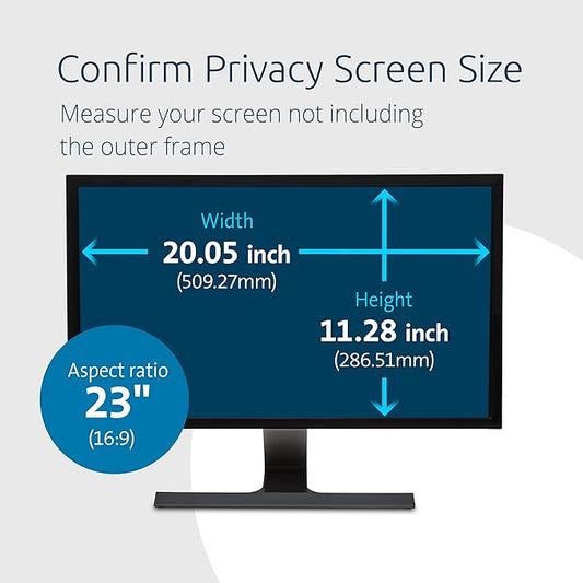 Kensington 23 inch Computer Privacy Screen for Desktop, 16:9 Widescreen Monitor, FP230W9 Anti-Glare Blue Ray Reduction Computer Privacy Filter, Matte and Glossy Viewing Options, K55417WW