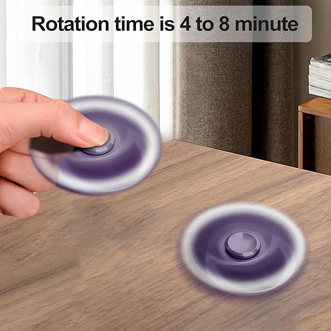 Fidget Spinners Toy, Metal Stainless Steel Bearing High Speed 4-8 Min Spins, EDC ADHD Stress Anxiety Relieves Reducer Fidgets Finger Toys, Spinner Toys for Kids and Adults (Purple)