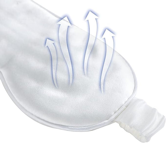 Silk Sleep Mask Light Blocking Luxury 100% Mulberry 19mm Silk Eye Mask Eye Cover Blindfold Ultra Soft Light & Comfy Anti Aging Skin Care with Travel Bag Gift Package