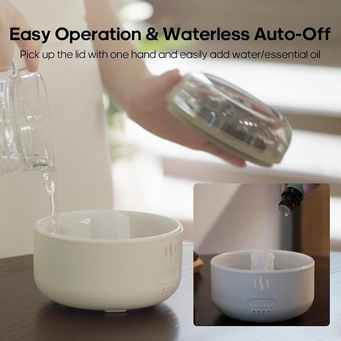 Aromatherapy Diffusers, Aroma Diffuser,160ML Essential Oil Diffuser, Humidifier, Waterless Auto-Off Protection Oil Diffusers