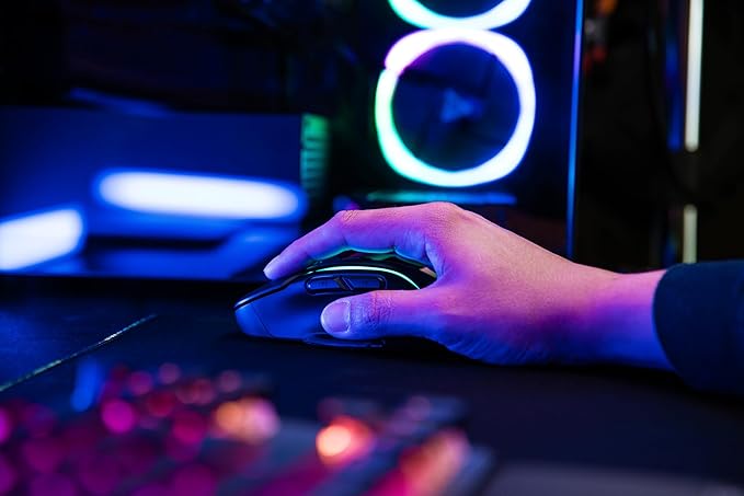 Turtle Beach Kone II Air – Wireless Ergonomic RGB Gaming Mouse, 350-Hr Battery, 26K DPI Optical Sensor, 100M Click Optical Switches, 21 Customizable Inputs, 4D Free-Spin Scroll Wheel – Ash Black