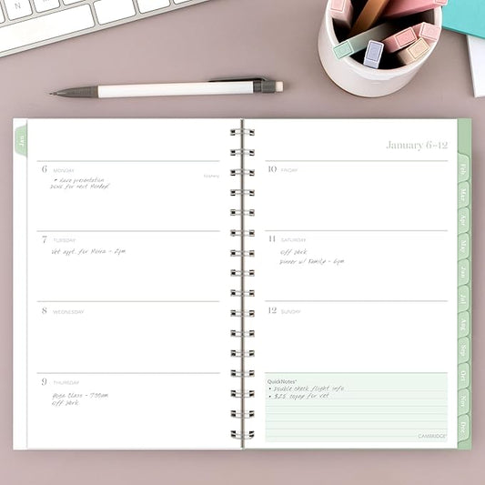 Cambridge 2025 Planner, Weekly & Monthly, 5-1/2" x 8-1/2", Small, Ombre (1731-200-25)