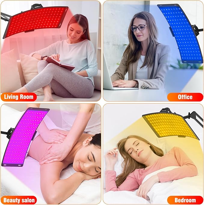 7 in 1 Portable Light Therapy for Face for Body Lamp with Stand, 920nm Red Infrared Light Therapy Device, LED Face Skin Body Skin Care at Home