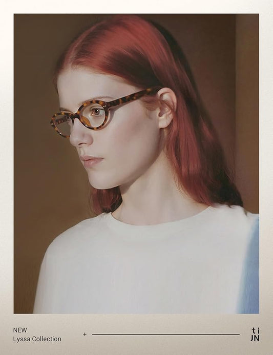 TIJN Olisa Blue Light Blocking Glasses for Women Men,Oval Glasses Frame Bluelight Glasses for Gaming/Computer/Screen