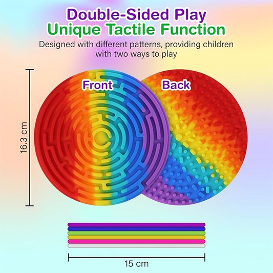 RadBizz Sensory Board for Kids and Adults, Engaging Sensory Activity, Durable Fidget Toys for Stress Relief, Educational Tool for Enhanced Focus and Calm, Travel-Friendly Design