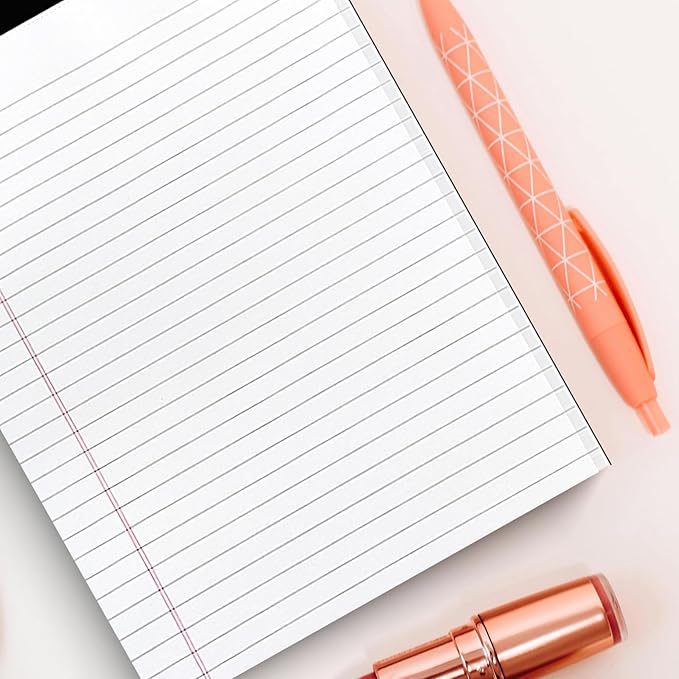 8 Pack Legal Pads 8.5x11, White Note Pads, 50 Sheet Writing Note Pad with Sturdy Cardboard Backing for Office, Daily Planning