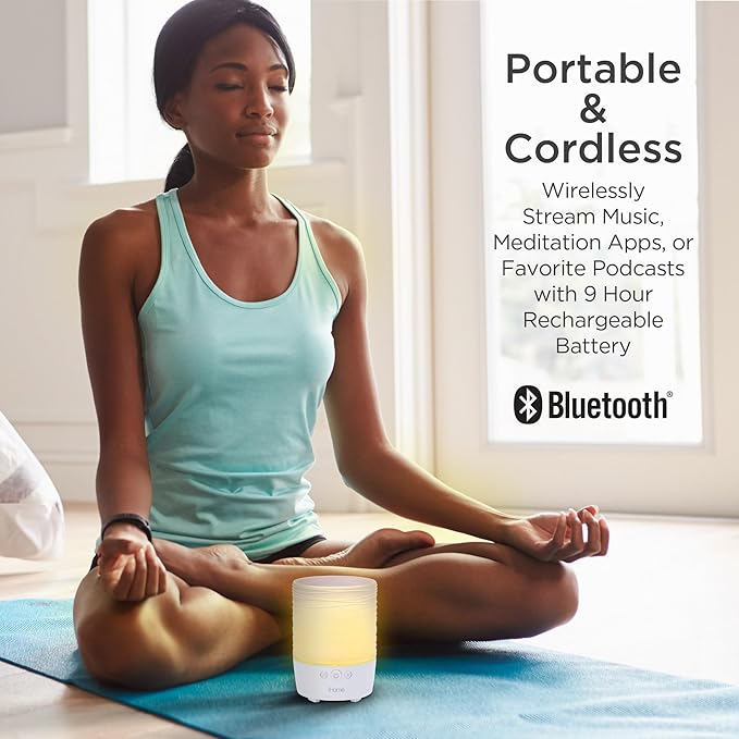 iHome Zenergy Candle Portable Bluetooth Meditative Light and Sound Therapy Candle with Candle Effect, Sound Therapy, and Breathing Guide