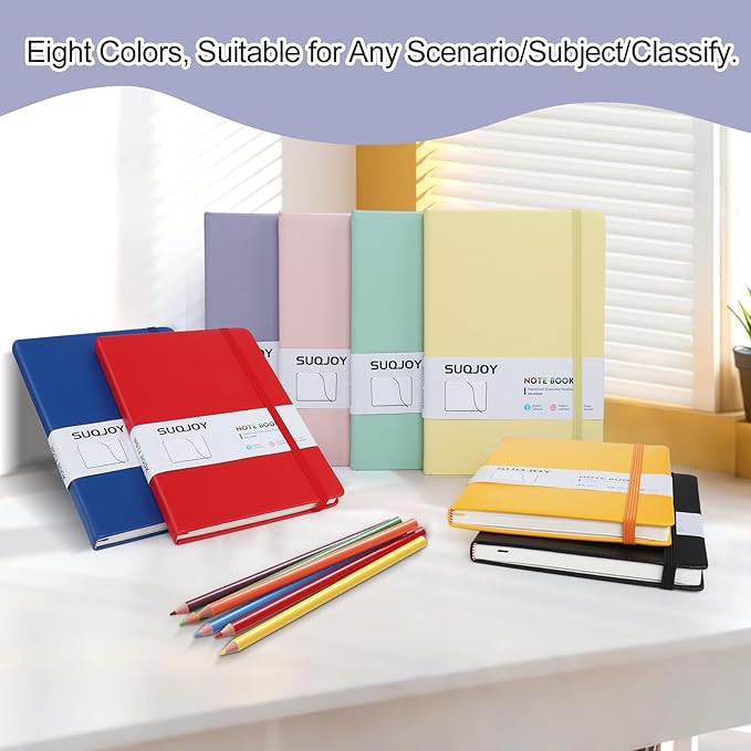 Lined Journal Notebook for Women Men,5.5"x8.3",100 GSM Thick Paper, A5 Hardcover Leather Journaling Notebooks for Writing,Travel,Work & School,College Ruled Notebooks for Note Taking Diary(Purple)