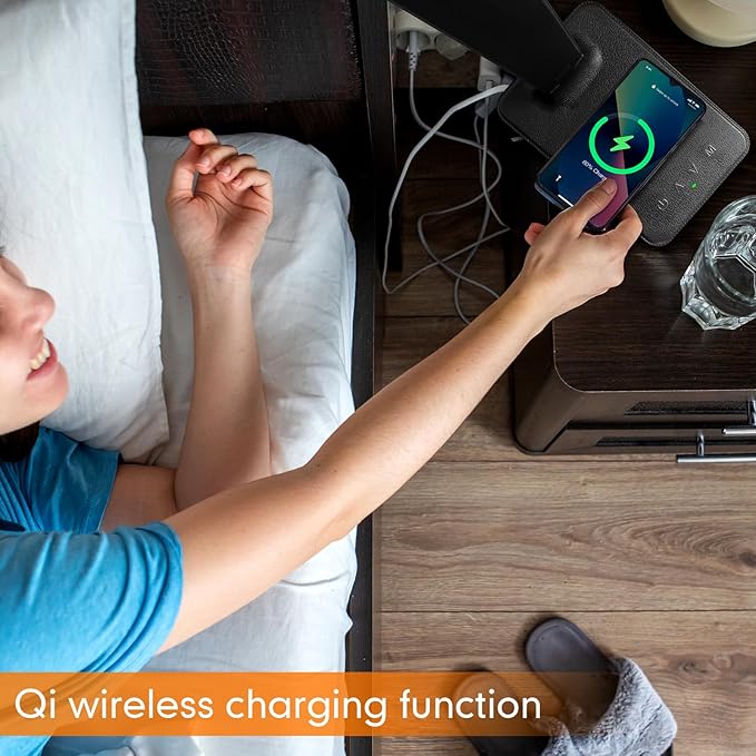 LED Desk Lamp Dimmable Table Lamp with USB Charging Port, 5 Lighting Modes, Sensitive Control, Foldable Portable Desk Light for Home Office Bedroom Reading (Black-Pro, Standard Size - 13.3 inch)