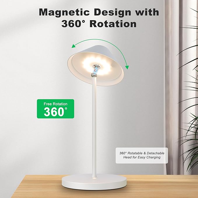 Rechargeable Floor Lamp for Indoor/Outdoor, Cordless Tall Standing Lamp with 3 Color Temps & Dimmable, IP43 Waterproof, Adjustable Height 16-59 Inch, LED Floor Lamp for Living Room, Bedroom, Patio