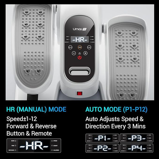 Under Desk Elliptical Machine, Ellipse Leg Exerciser for Seniors, Quiet & Portable Electric Seated Eclipse Exercise Training Machine with Remote, 12 Speeds & Mute Function, Manual & Auto Mode