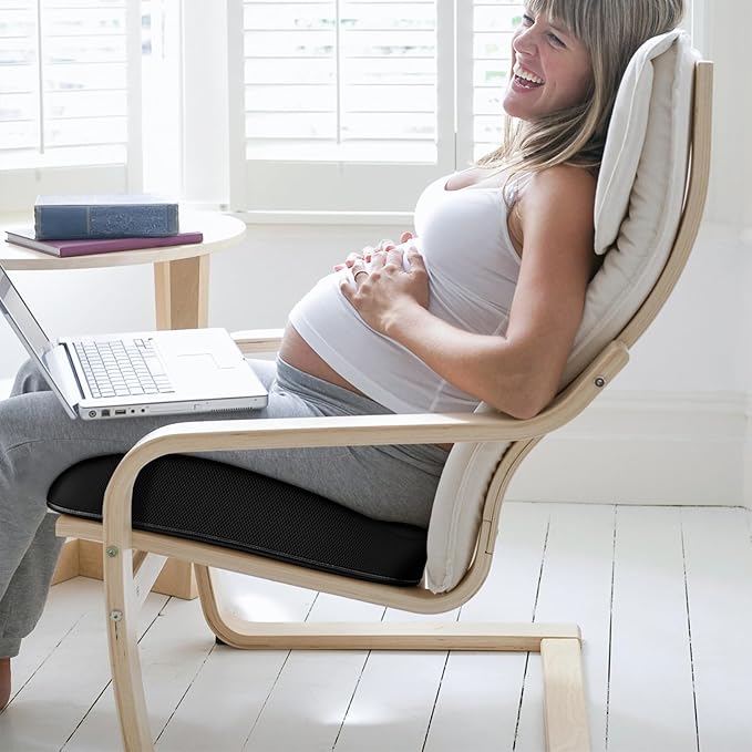 Benazcap Donut Pillow Seat Cushion for Tailbone Pain Relief, Strong Support Memory Foam Hemorrhoid Pillow by Ergonomic for Coccyx, Sciatica, Pregnancy, Postpartum