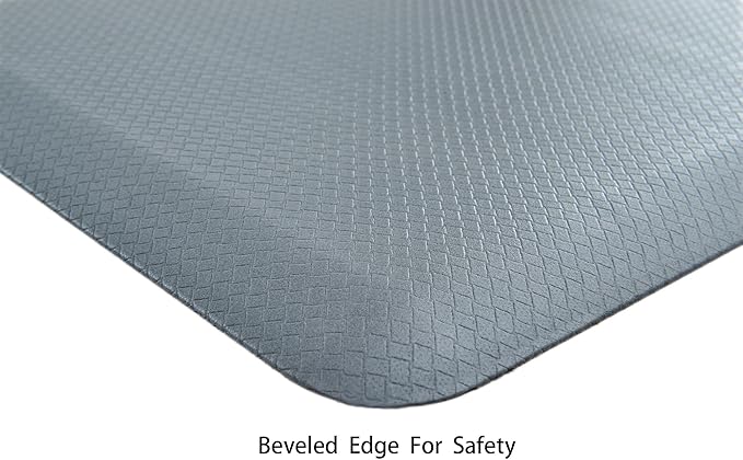 Anti Fatigue Kitchen Rugs Kitchen Mats for Floor,Cushioned Non-Slip Waterproof Ergonomic Comfort Rug Standing Mat for Kitchen,Doing Dishes,Floor,Home,Office,Sink,Laundry,Grey,17.3"x47.2"