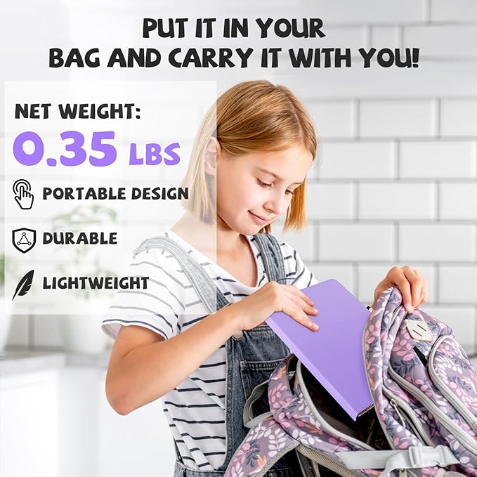 AGM Portable White Board Dry Erase, Double Sided Folding Whiteboards with Pen, Small Dry Erase Board for Study, Meeting, Doodling, Planning, Purple