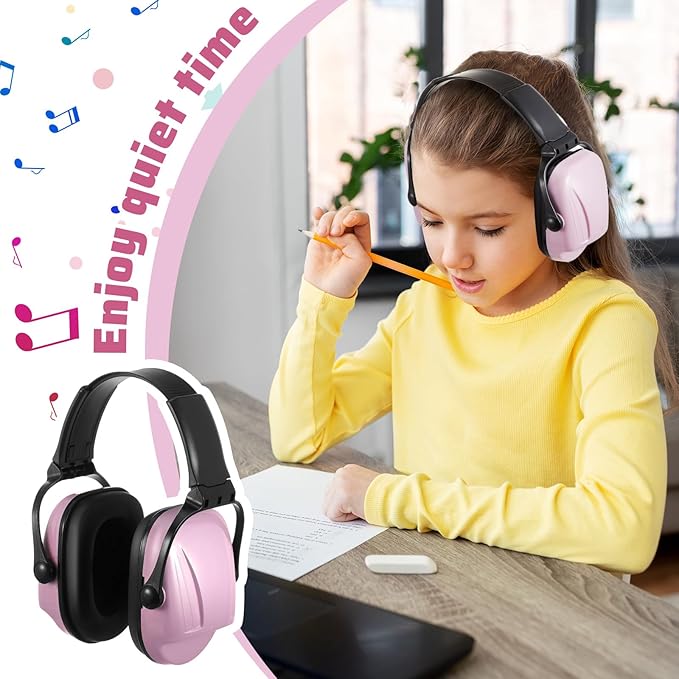 Amylove 12 Pcs Kids Ear Protection Noise Cancelling Headphones Ear Muffs Bulk 27db Adult Noise Reduction Hearing Earmuff(Universal Fit (kids & Adults),Modern Style,Soft Color)