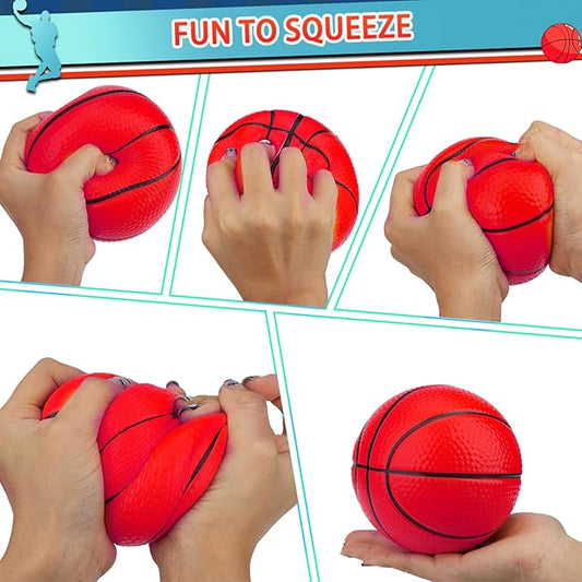 5 Inch Foam Mini Basketball Balls for Indoor Mini Hoops Set, Soft Squishy Basketball Slow Rising| Swimming Pool Beach Balls Great Sport Gift for Adults & Kids Sensory Stress Balls (3 Pack)