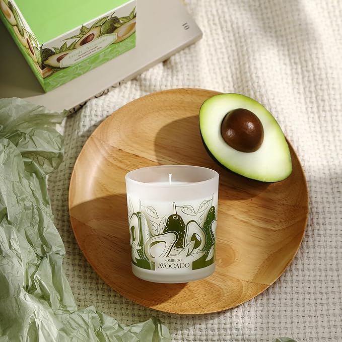 Scented Candle - Fresh Avocado - 6oz Aromatherapy Soy Wax Jar Candle for Home, Gifts for Women - 170g