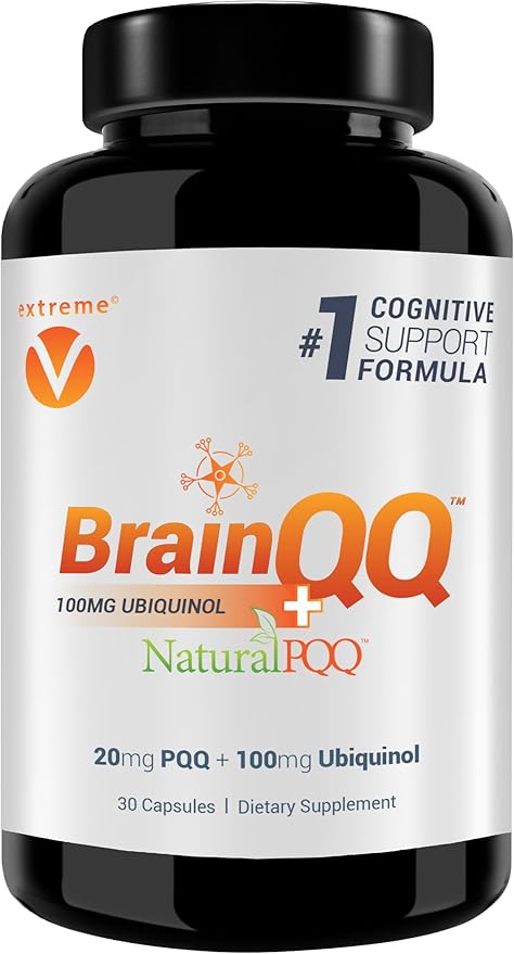 BrainQQ Get Smart! Enhanced HIGH Absorption Nootropic Brain Formula-Concentration, Focus, Clarity & Memory Peak Performance. 100mg of Ubiquinol (QH) Plus Natural PQQ 20mg