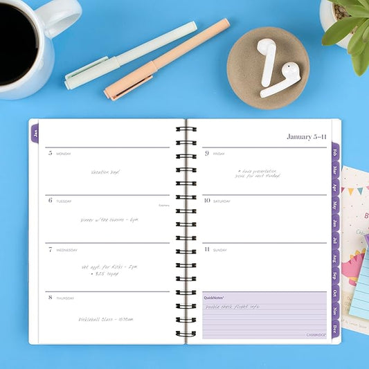 Cambridge 2026 Planner, Weekly & Monthly, 5-1/2" x 8-1/2", Small, Mariah (1754-200-26)