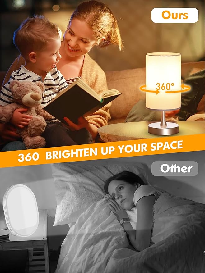 Light Therapy Lamp, 10000 Lux Daylight with 3 Color Temperatures, Adjustable Brightness & Timer with Memory Function, Sunlight Lamp with Remote Control (Gold Base, White Shade)