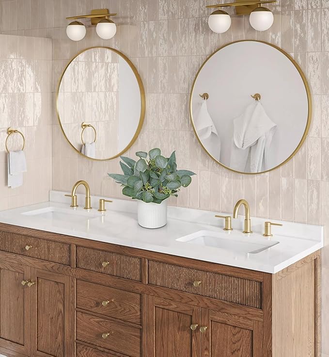 Artificial Plants Indoor with Pot, 11.8" Faux Eucalyptus Stems in Ceramic Vase for Table, Desk, Shelf, Small Fake Potted Plants Eucalyptus Leaves for Centerpieces, Living Room, Bathroom, Bedroom