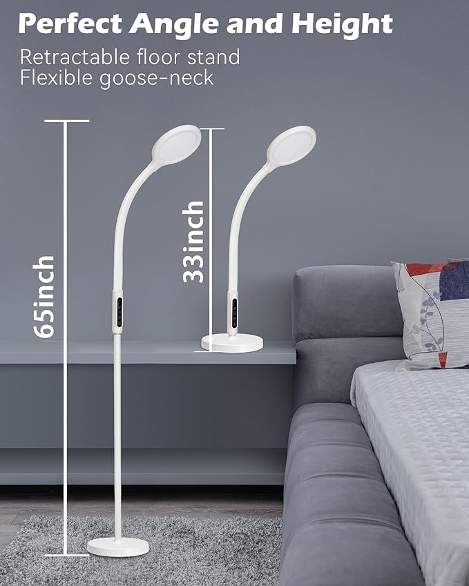 Aoife Light Therapy Lamp, 11000 Lux Sun Light Therapy Lamp, UV-Free Sunlight Lamp, 10 Brightness Levels, Full Spectrum Happy Therapy Lamp