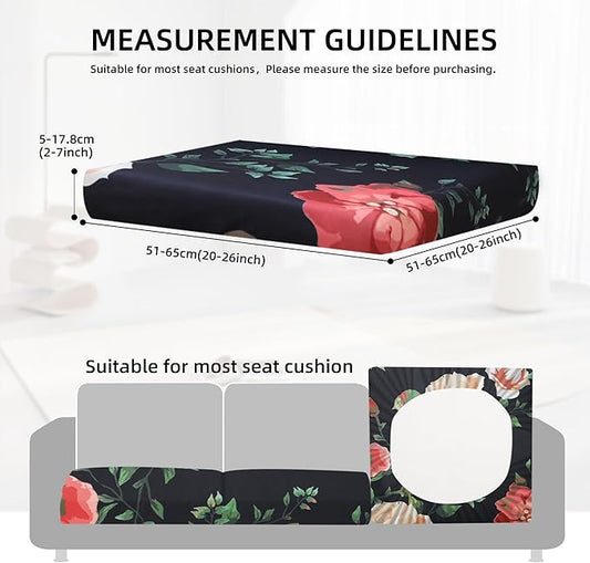 8Pcs Outdoor Cushions Covers Waterproof, Patio Cushion Covers, Stretch Cushion Covers Replacement,Cushion Slipcovers, Furniture Cushion Covers (Death of Summer, 8PCS-Print)