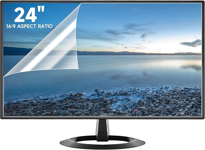 2 Pack 24 Inch Anti Glare Matte Screen Protector for 24 Inch 16:9 Sceptre/LG/Dell/HP/Acer/ViewSonic/ASUS/Aoc/Samsung Widescreen Monitor, Eye Protection Anti Scratch & Anti Glare Film