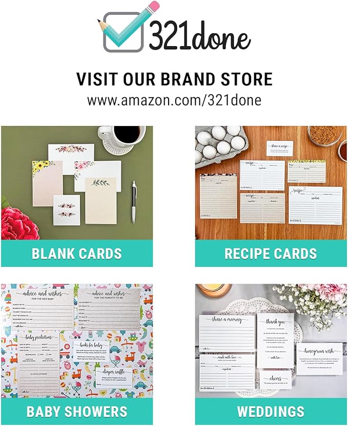 321Done To Do List Notepad, Made in USA - 5.5x8.5, Simple Checklist, Cute Modern Design for Organizing, Planning, College Ruled, Thick Heavy Paper - 50 Sheets