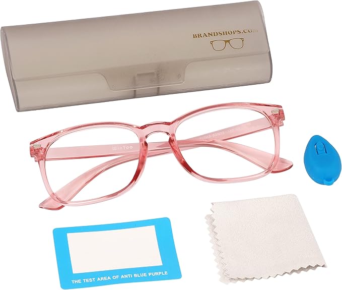 Blue Light Glasses for Woman Men | 99% Blue Light Blocking Glasses | Computer Glassess | Night Driving | Gaming | TV Phone Screen Reader Square Frame | Anti Eyestrain & UV Glare Protection