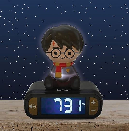 LEXiBOOK - Harry Potter Digital Alarm Clock for Kids with Night Light Snooze, Childrens Clock, Luminous Harry Potter, Black Colour - RL800HP