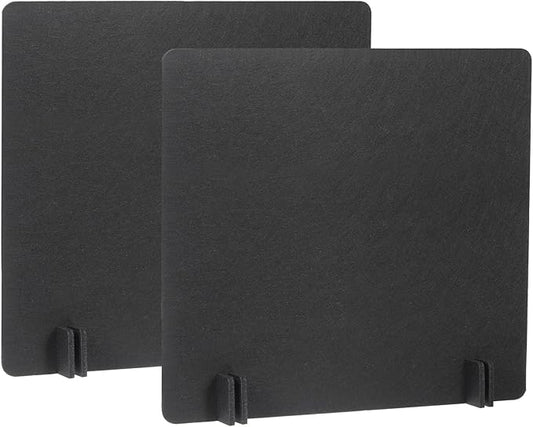 PATIKIL Desk Divider, 2 Set 24 x 24 Inch Acoustic Freestanding Desk Divider Desk Privacy Panel with 8 Pcs Support Feet for Library Office Workstation, Black