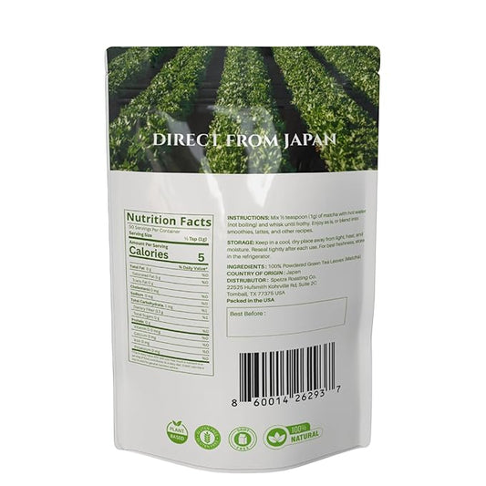 Ensori Matcha, Ceremonial Grade Matcha Powder, First Harvest, Authentic Japanese, 100% Pure, No Additives, 50 Servings, Sugar-Free Matcha Green Tea For Latte, (50gr)