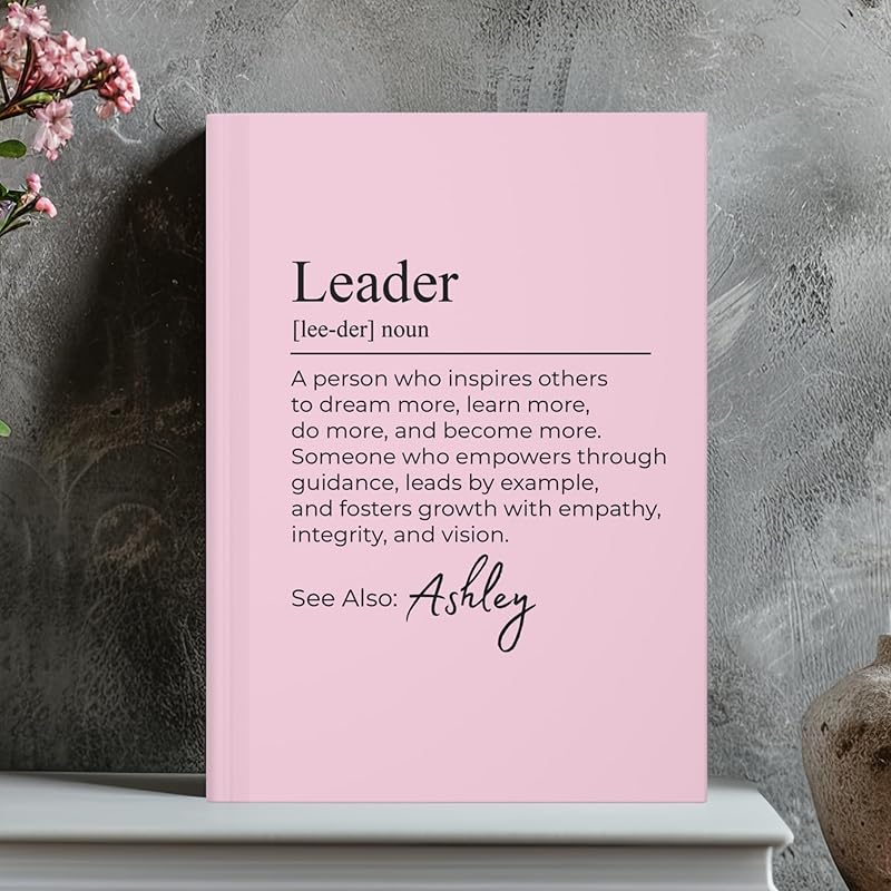 Hilis Personalized Leader Journal, Coworker Gifts for Women or Men, A5 Lined Notebook, Thank You Gift for Social Worker Boss Mentor Teacher Appreciation Retirement
