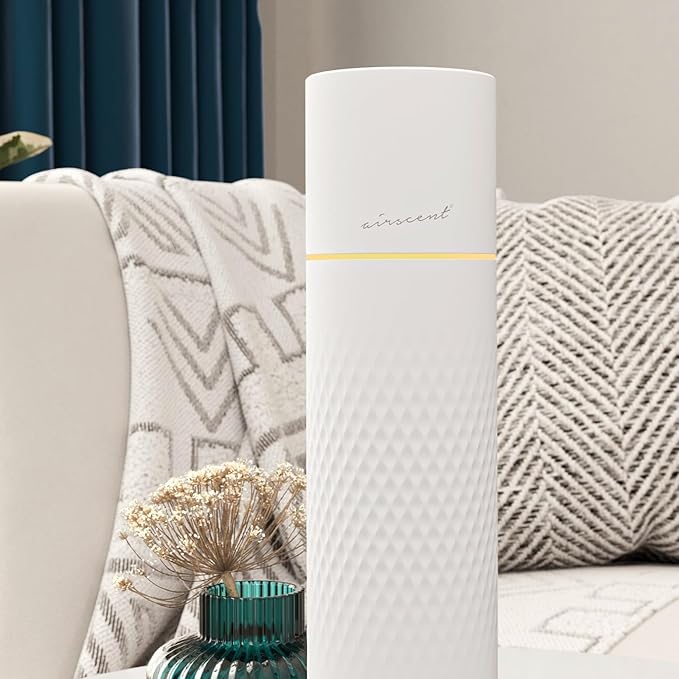 The AirScent Waterless Diffuser - Cold Air Scent Diffuser Oil Machine for Homes, Offices, Hotels and Spas - Fragrance Oil Aromatherapy Diffuser for Aesthetic Scenting - Color White - Capacity 4.05 Oz