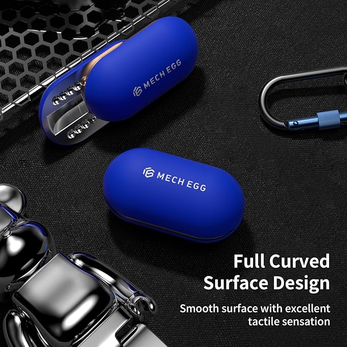 Mech Egg Fidget Slider Metal Fidget Toys EDC Clicky Slider Fidget Egg Sensory for Office Executive Desk Adults Relieve Stress ADHD/Autism (Blue)