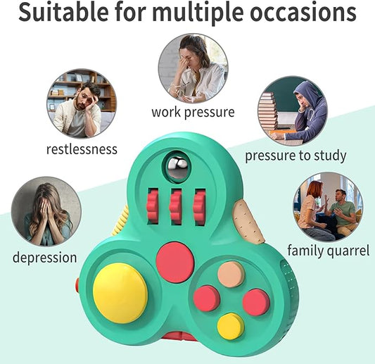 Fidget Toys for Adults,1PCS Fidget Pad Easter Basket Stuffers for Boys Girls,Sensory Toys Stress Relief Cube Clicker Controller,ADHD Autism Fidget Spinner for Office Desk Travel Games