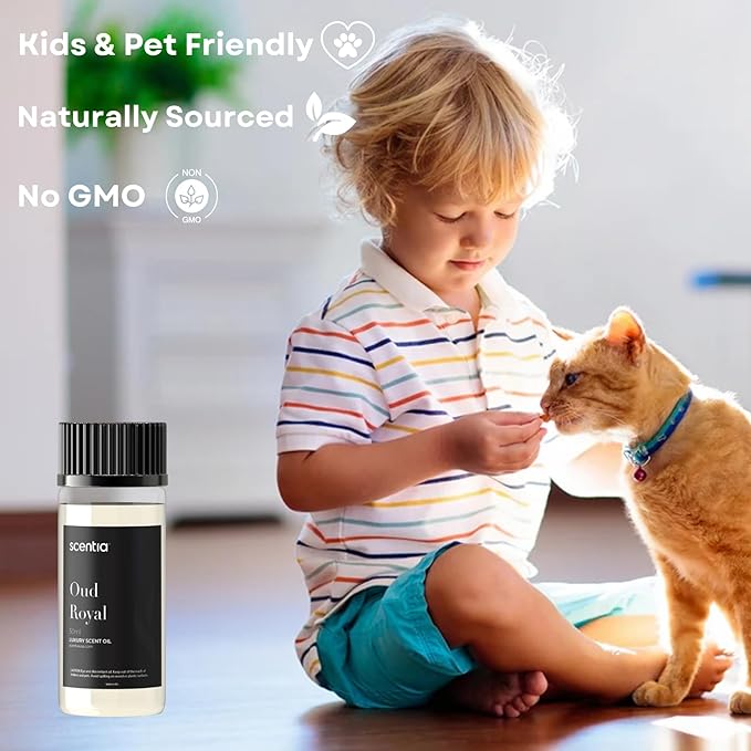 Diffuser Oil Inspired by TF's Oud Wood Perfume, Scentia Oud Royal Fragrance Oil, Perfume Dupe, Aromatherapy Essential Oil Fragrance Set for Ultrasonic, Cold Diffusers, Candle Making 50 mL, 1.67Fl Oz