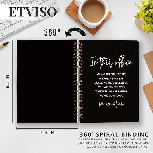 Funny Office Notebooks for Work, Work Journal Notebook for Women Men Coworkers, Sarcastic Gifts for Coworkers, Funny Office Supplies, Hardcover Spiral Notebooks 5.5x8.3 Inch