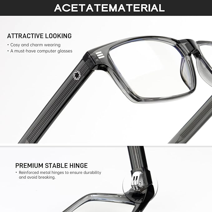 ANYLUV Blue Light Glasses Men Woman, Blue Light Blocking Glasses for Computer Gaming, Eye Strain Relief Eye Protection