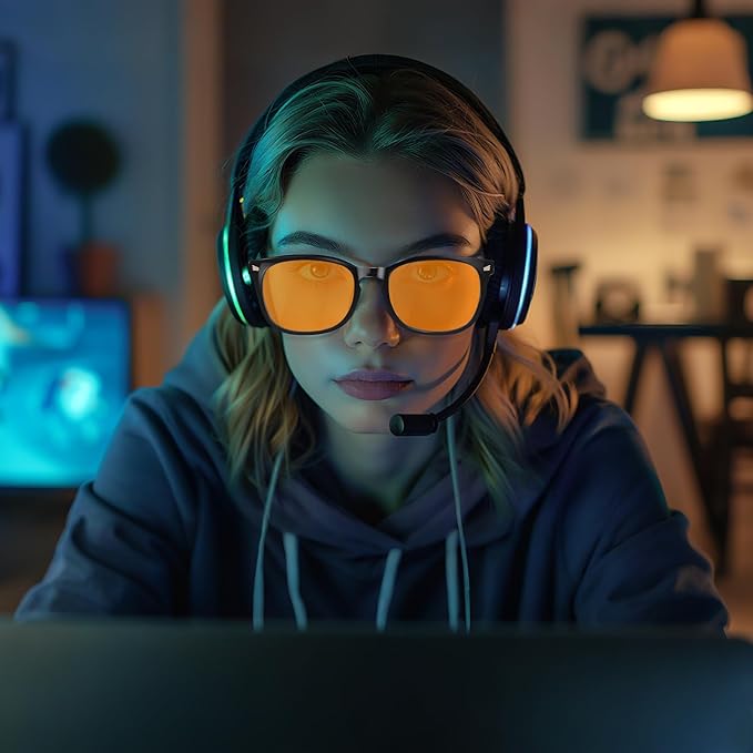Blue Light Glasses for Woman Men | 99% Blue Light Blocking Glasses | Computer Glassess | Night Driving | Gaming | TV Phone Screen Reader Square Frame | Anti Eyestrain & UV Glare Protection