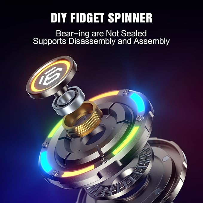 INNÔPLUS Fidget Spinner, Fidget Toys Adults, Fidget Toys for 12 Years Up, ADHD Toys Stress Relief Gifts Cool Gadgets, Stocking Stuffers for Adults Men Teens