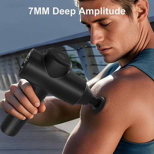 Mebak 7 Massage Gun, Massage Gun Deep Tissue for Pain Relief, Muscle Massager for Home, Office & Gym, 5 Speed Levels